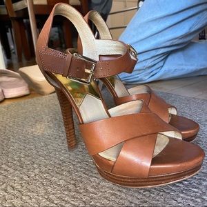 ***SOLD***MK Heels with Gold Accents